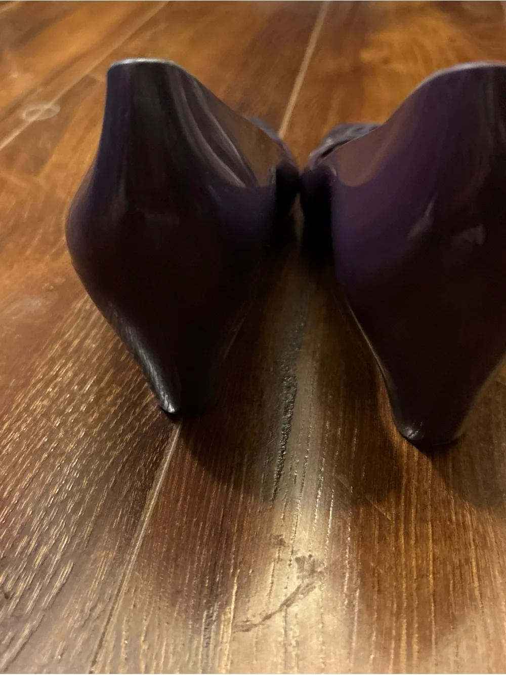 Gucci GG Logo Purple Rubber Slip On Wedge Shoes SZ 6